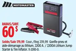 Canadian Tire Motomaster 2200A Lithium Jump Starter & Tire Inflator offer