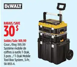 Canadian Tire Dewalt T-Stak Mobile Tool Box System offer