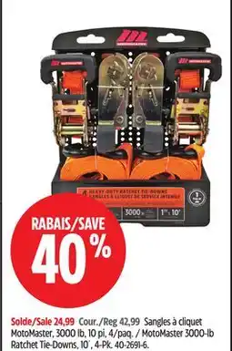 Canadian Tire MotoMaster 3000-lb Ratchet Tie-Downs offer