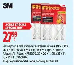Canadian Tire 3M Filtrete Allergen Air Filters offer