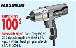 Canadian Tire MAXIMUM 1⁄2˝ Nut-Busting Impact Wrench, 8.5A offer