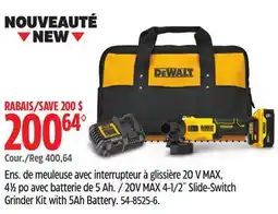 Canadian Tire 20V MAX 4-1/2˝ Slide-Switch Grinder Kit with 5Ah Battery offer