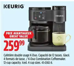 Canadian Tire Keurig K-Duo Combination Coffeemaker. 12-cup capacity offer