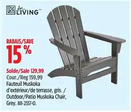 Canadian Tire Outdoor/Patio Muskoka Chair, Grey offer