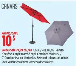 Canadian Tire Canvas 9´ Outdoor Market Umbrellas offer
