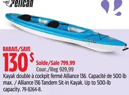 Canadian Tire Pelican Alliance 136 Tandem Sit-in Kayak offer