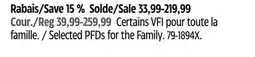 Canadian Tire Selected PFDs for the Family offer