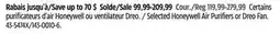 Canadian Tire Selected Honeywell Air Purifiers or Dreo Fan offer