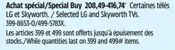 Canadian Tire Selected LG and Skyworth TVs offer