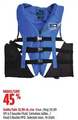 Canadian Tire Fluid 3-Buckle PFD offer