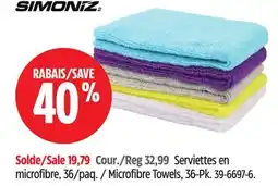 Canadian Tire Simoniz Microfibre Towels offer