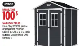Canadian Tire 6´ x 5´ Resin Outdoor Storage Shed offer