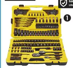 Canadian Tire Stanley 183-Pc Black Chrome Socket Set. 1⁄4˝, 3⁄8˝, 1⁄2˝ drive sizes offer