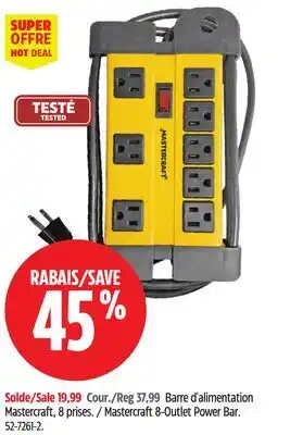Canadian Tire Mastercraft 8-Outlet Power Bar offer