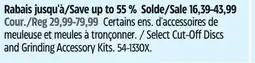 Canadian Tire MASTERCRAFT Select Cut-Off Discs and Grinding Accessory Kits offer