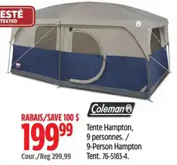 Canadian Tire Coleman 9-Person Hampton Tent offer