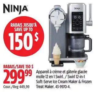 Canadian Tire Ninja Swirl 12-in-1 Soft Serve Ice Cream Maker & Frozen Treat Maker offer