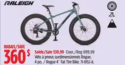 Canadian Tire Raleigh Rogue 4˝ Fat Tire Bike offer