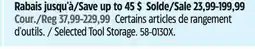 Canadian Tire Selected Tool Storage offer