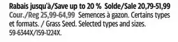 Canadian Tire Scotts Grass Seed offer