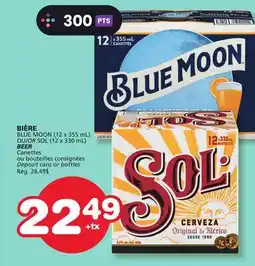 Marches Tradition BLUE MOON (12 x 355 mL) OR SOL (12 x 330 mL) BEER offer
