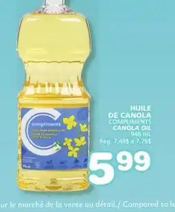 Marches Tradition COMPLIMENTS CANOLA OIL offer