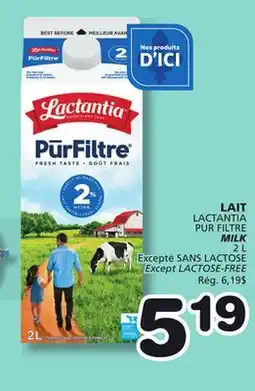 Marches Tradition LACTANTIA PUR FILTRE MILK offer