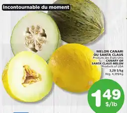Marches Tradition CANARY OR SANTA CLAUS MELON offer