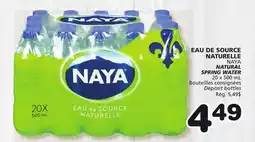 Marches Tradition NAYA NATURAL SPRING WATER offer