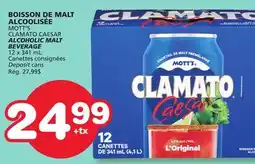 Marches Tradition MOTT'S CLAMATO CAESAR ALCOHOLIC MALT BEVERAGE offer