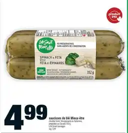 Super C saucisses de bœuf Mieux-être cheddar fumé ou épinards | Life Smart Mieux-être offer