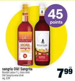 Super C sangria Olé!Sangrita | Olé!Sangrita wine drink offer