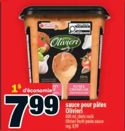 Super C sauce pour pâtes Olivieri | Olivieri fresh pasta sauce offer