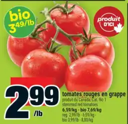 Super C tomates rouges en grappe | stemmed red tomatoes offer