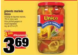 Super C Piments marinés Unico | Unico pickled peppers or mixed vegetables offer