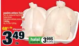 Super C poulets entiers frais | fresh whole chickens, econo pack offer