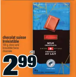 Super C chocolat suisse Irrésistible | Irrésistible Swiss chocolate offer
