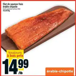 Super C filet de saumon frais érable chipotle | fresh seasoned salmon fillet offer