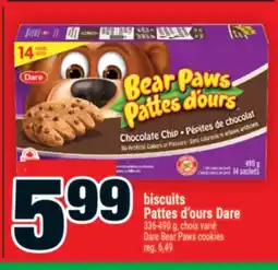 Super C Pattes d'ours Dare | Dare BearPaws cookies offer