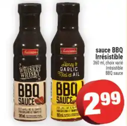 Super C sauce BBQ Irrésistible | Irrésistible BBQ sauce offer