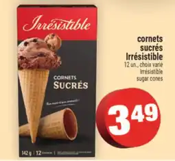 Super C cornets sucrés Irrésistible | Irrésistible sugar cones offer