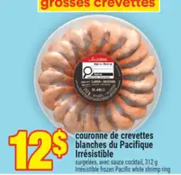 Super C couronne de crevettes blanches du Pacifique Irresistible | frozen Pacific white shrimp ring offer