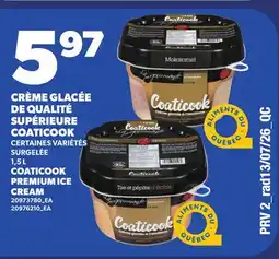 Provigo CRÈME GLACÉE DE QUALITÉ SUPÉRIEURE COATICOOK, 1,5 L | COATICOOK PREMIUM ICE CREAM offer