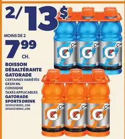 Provigo BOISSON DÉSALȚÉRANTE GATORADE, 6X591 ML | GATORADE SPORTS DRINK offer