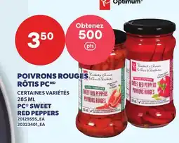 Provigo POIVRONS ROUGES RÔTIS PC, 285 ML | PC SWEET RED PEPPERS offer