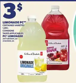 Provigo LIMONADE PC, 1,89 L | PC LEMONADE offer