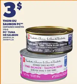 Provigo THON OU SAUMON PC, 170 G | PC TUNA OR SALMON offer