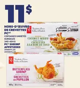 Provigo HORS-D'ŒUVRE DE CREVETTES PC, 340-454 G | PC SHRIMP APPETIZERS offer