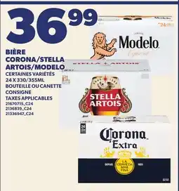 Provigo BIÈRE CORONA/STELLA ARTOIS/MODELO, 24 X 330/355ML offer