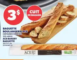 Provigo BAGUETTE BOULANGERIE ACE, 325-400 G | ACE BAKERY BAGUETTE offer